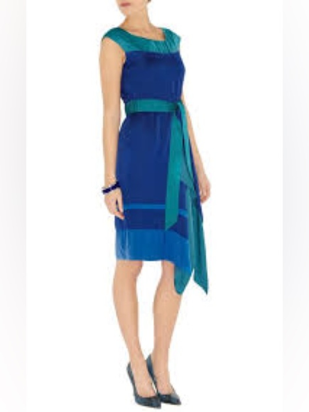 KAREN MILLEN turquoise belted dress!